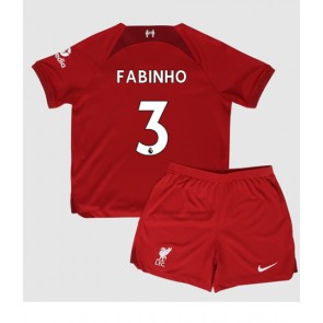 Liverpool Fabinho #3 babykläder Hemmatröja barn 2022-23 Korta ärmar (+ Korta byxor)
